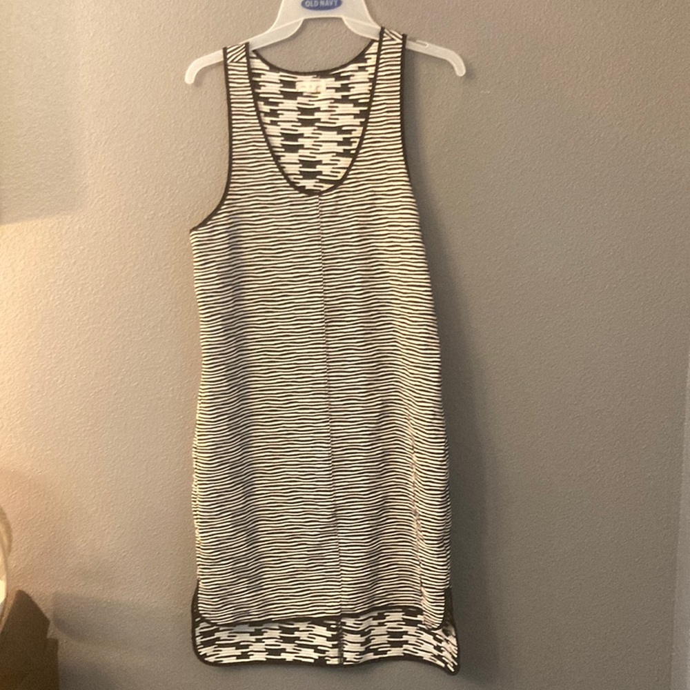Silence + Noise black and white striped tank dress